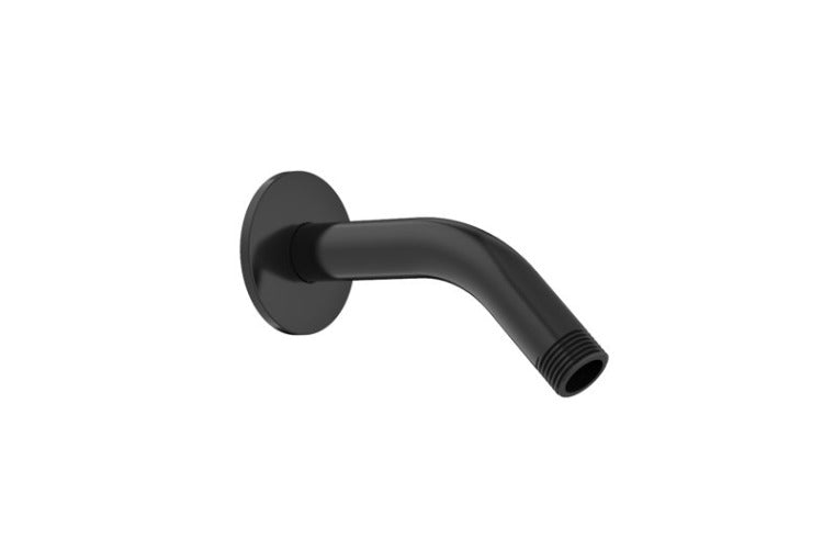 Black Shower Arm 6 Shower Extension Arm Pipe With Flange Matte Black 6 Inch