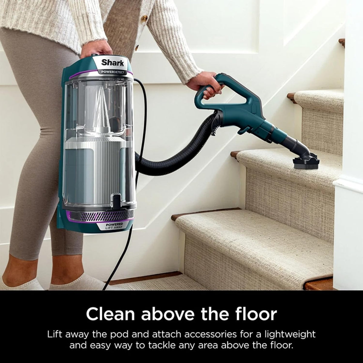 NEW Shark Power Detect Powered Lift-Away Upright Vacuum DuoClean Detect AZ4000
