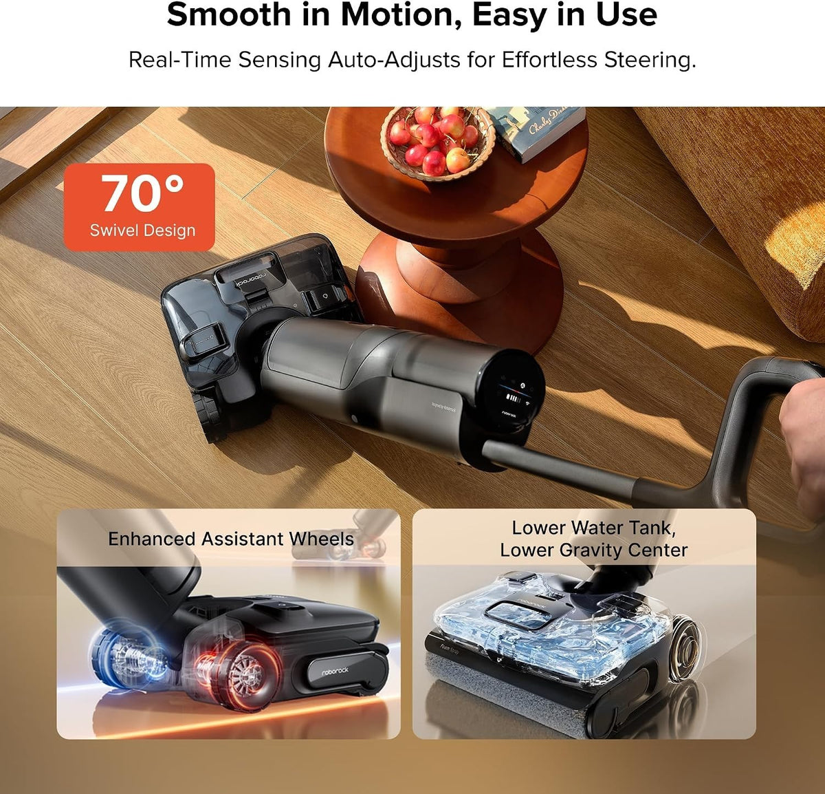 Roborock F25 ACE PRO Hard Floor Cleaner Wet/ Dry Navigation & Self Cleaning