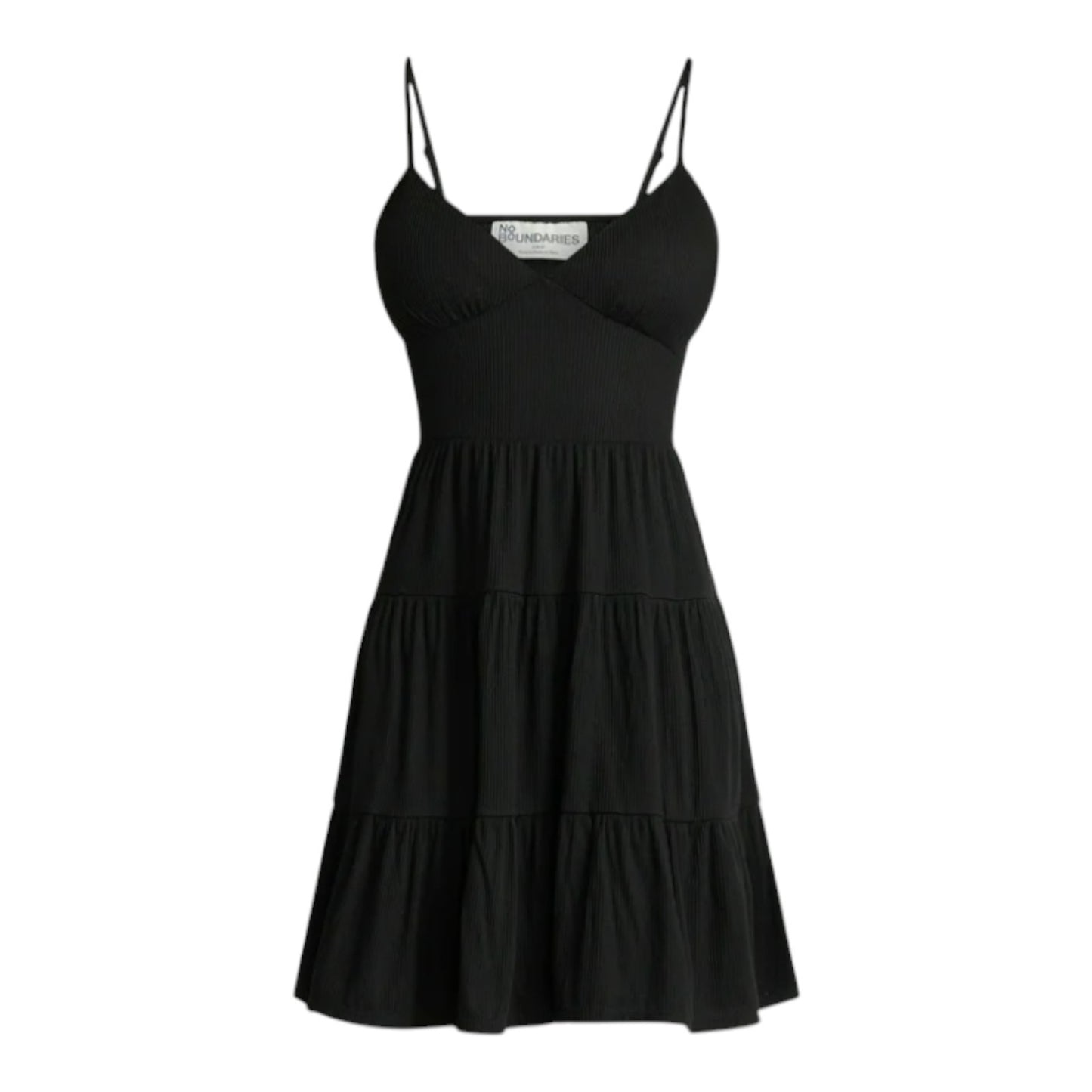 No Boundaries Women’s Burnt Orange or Black Mini Tier Dress