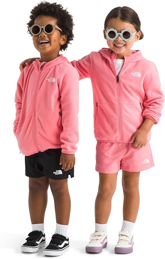 The North Face Little Kids'  Glacier Full-Zip Fleece Hoodie, Black or Pink