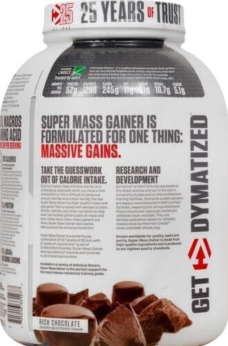 DYMATIZE SUPER MASS GAINER (6 LB) carbohydrates iso elite 100 whey protein amino