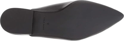 Womens Cole Haan Piper Black Smooth Leather Mules Pointed Toe Flats W12888 - 9 B