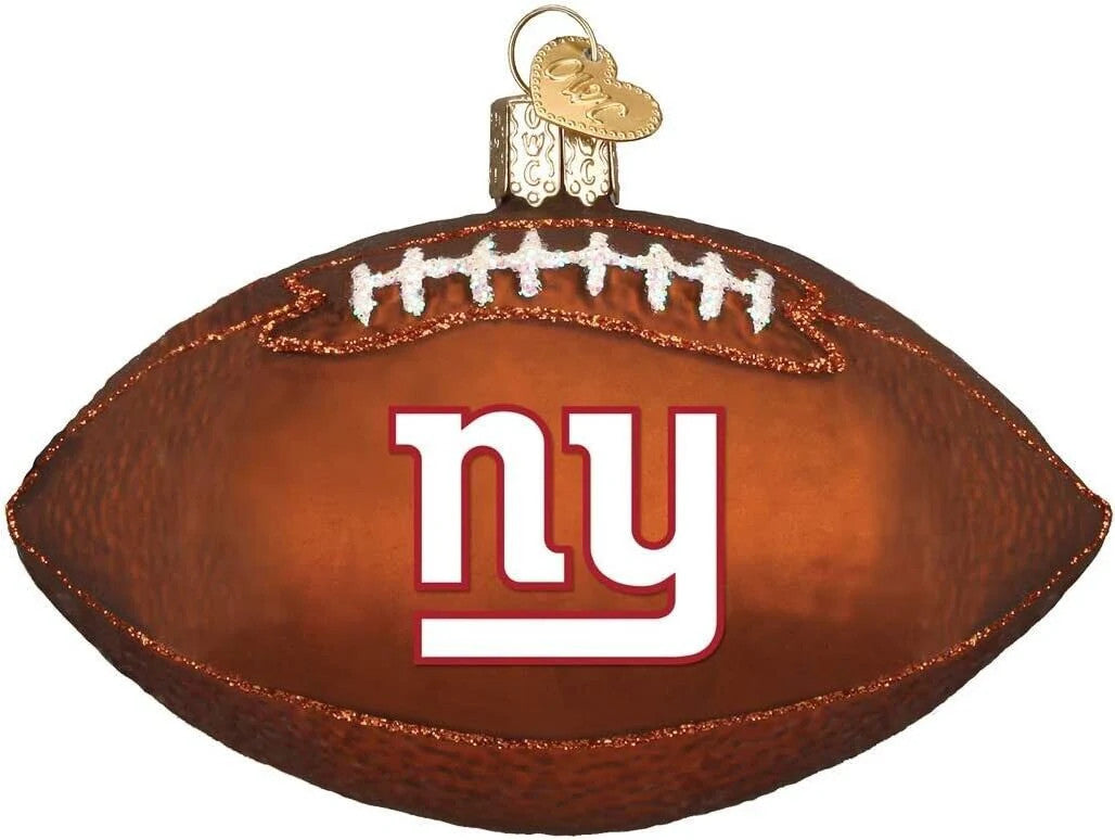 Old World Chrisas New York Giants Football Ornament For Chrisas Tree