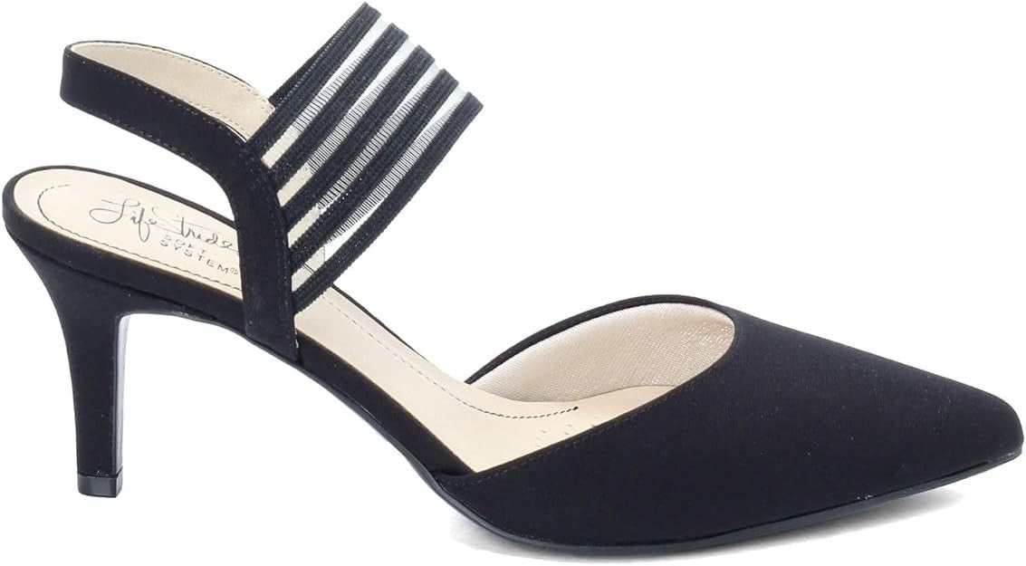 LifeStride Women's Sanya Pump, Black, 5 M US