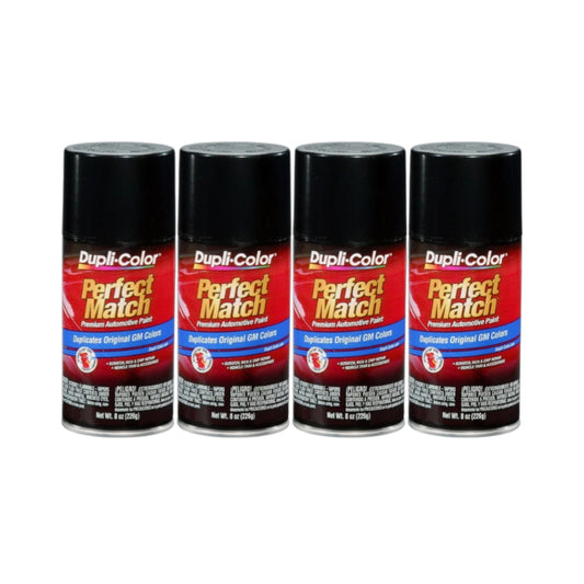 Duplicolor BGM0381 (4-Pack), Aerosol Paint for GM 14 WA8767, Metallic Black
