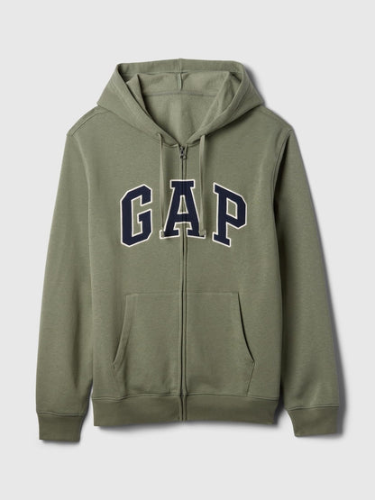 GAP Logo Heritage Hoodie Hooded Full Zip Sweatshirt
