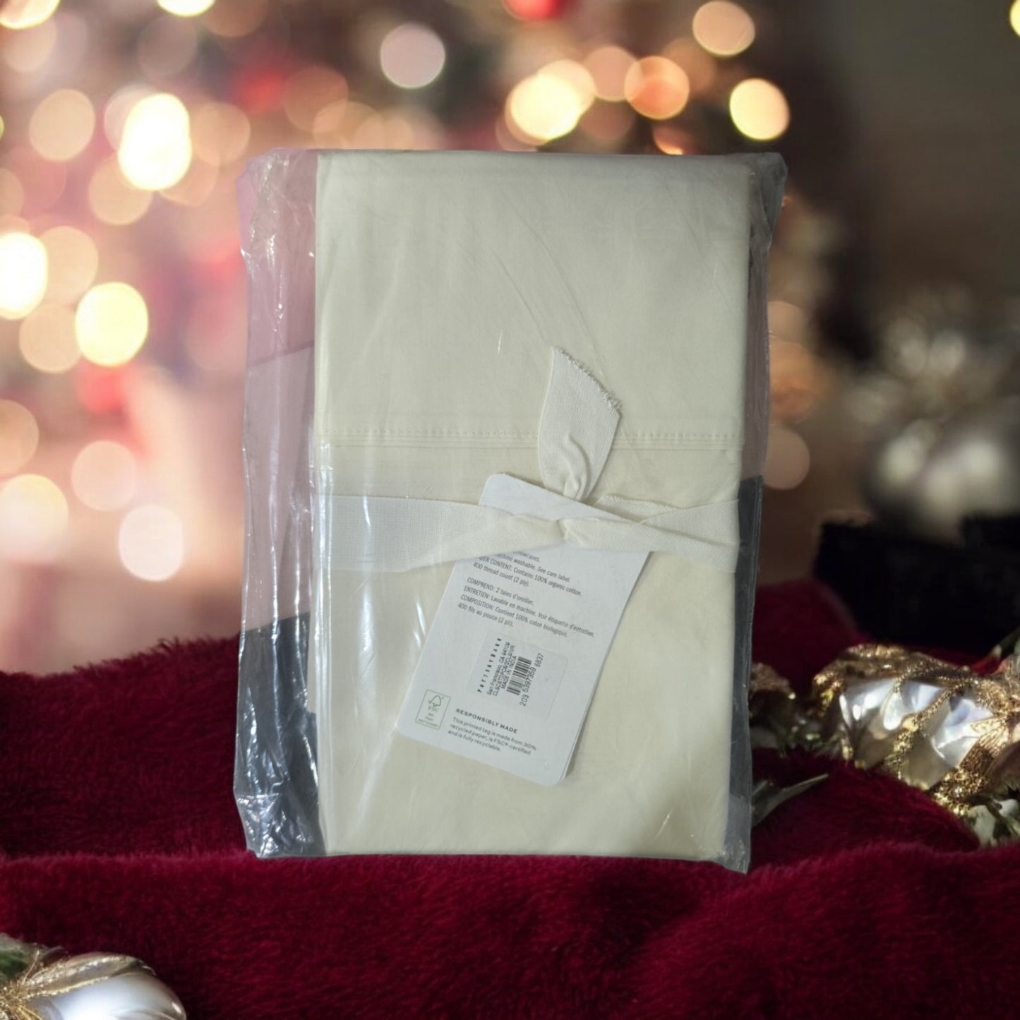 Pottery Barn 400TC Organic Percale Standard Pillowcases, Set of 2