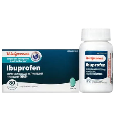 Equate Ibuprofen Mini Softgel Capsules, 200 mg, 80 Count