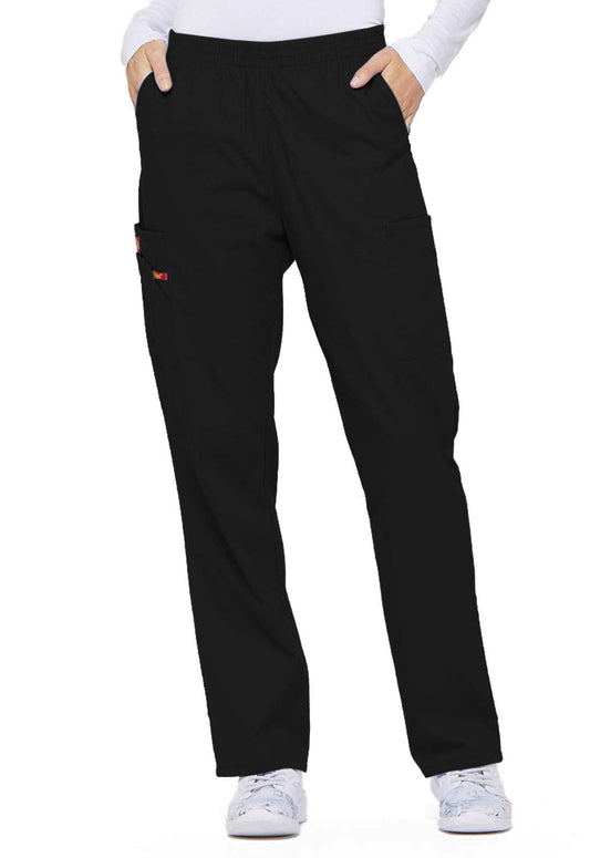 Dickies EDS Signature Scrubs for Women, Elastic Waist Pull-On Cargo Pants for W