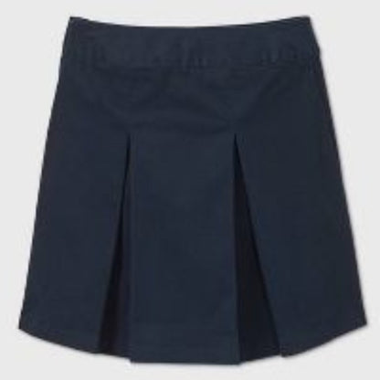 Girls' Stretch Uniform Pleated Twill Skorts - Cat & Jack Navy, Size 16