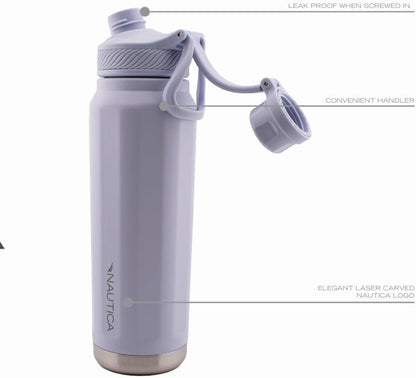 Nautica 25 oz hydration flask Double-Wall Vacuum Insulated bottle Leak Proof