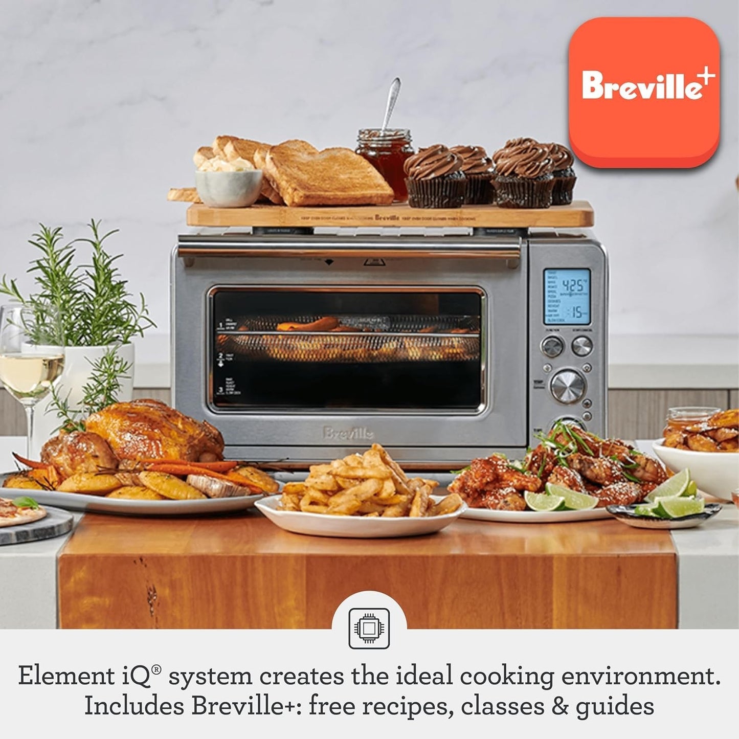 Breville BOV860BSS Smart Oven Air Fryer and Convection Oven, 0.8 cu. ft. Stainle