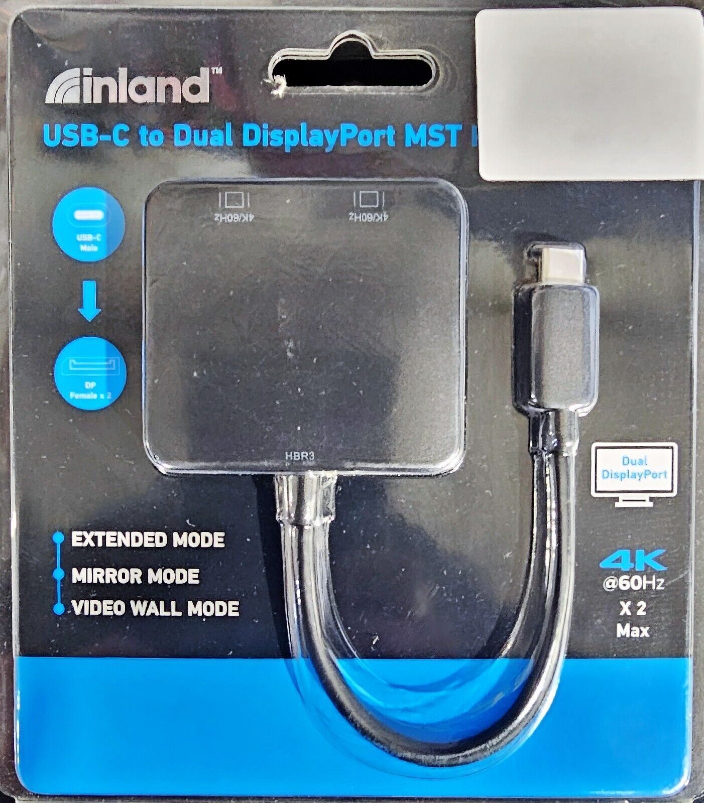 inland USB-C to Dual DisplayPort MST Hub (MC 182899)