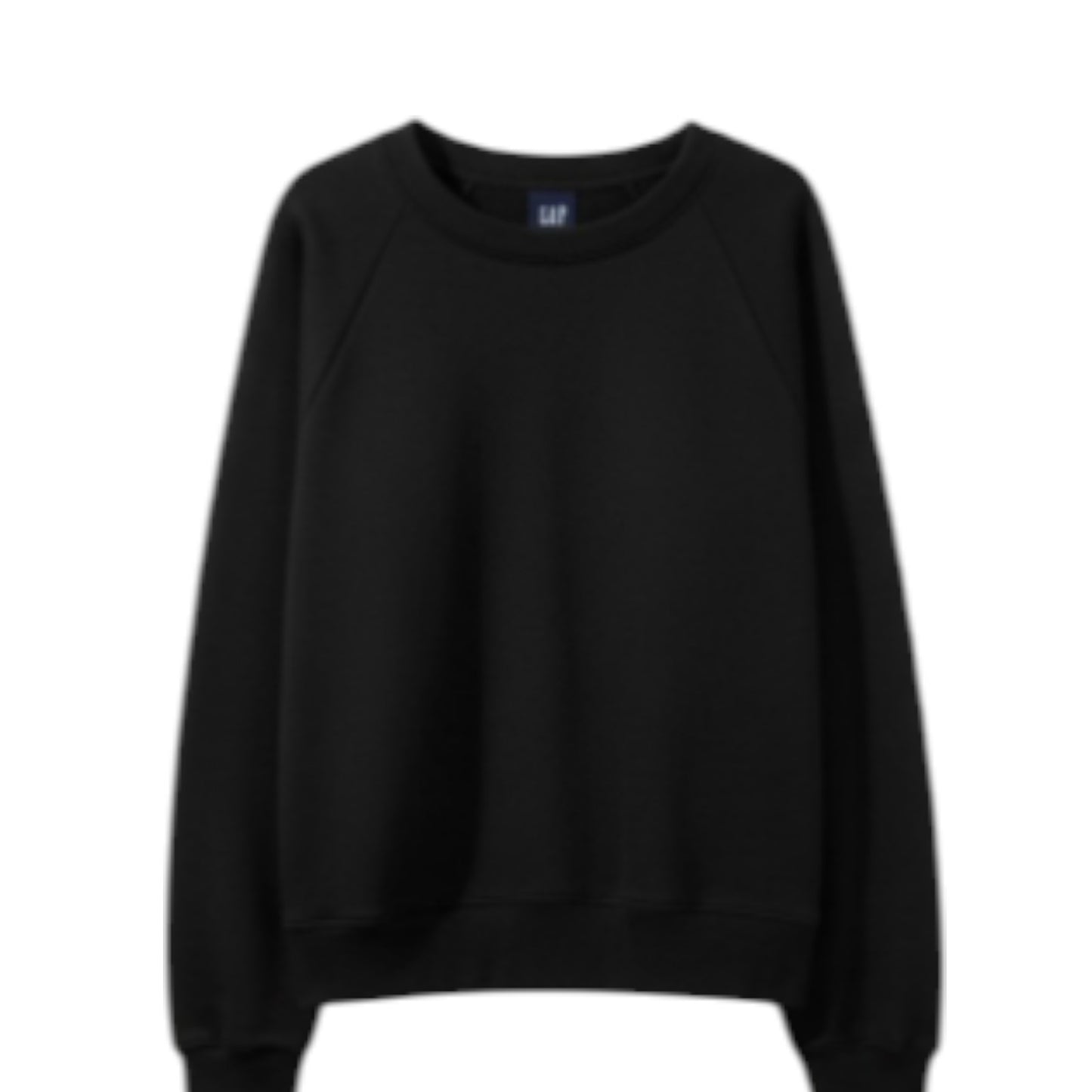 GAP Vintagesoft Raglan Sweatshirt Womens Size S Heather Light Black Boxy NEW