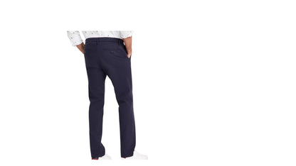 Nautica Men's Classic-Fit Stretch Solid Flat-Front Chino Deck Pants