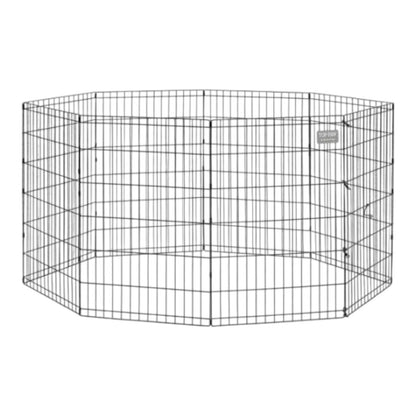 Top Paw Exercise Pen 24" | 8 x 24" panels | Portable Dog Play Pen | Step-in Door