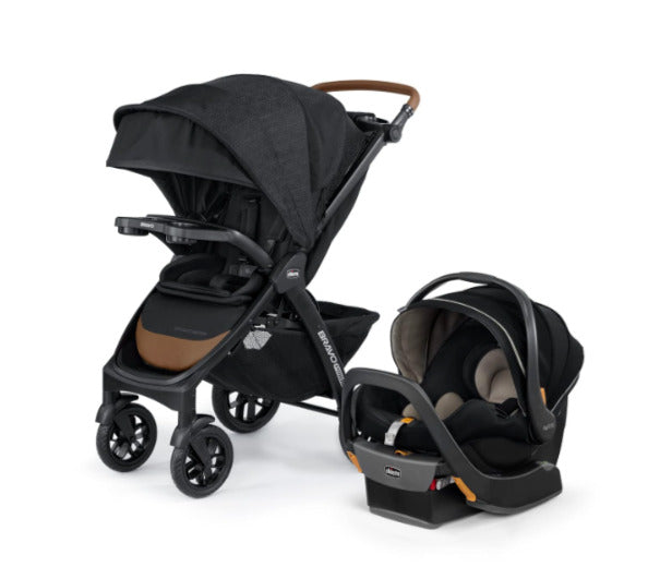 Chicco Bravo Primo Trio Travel System, Quick-Fold Stroller with Chicco KeyFit 35