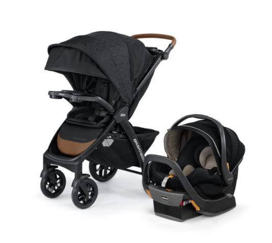 Chicco Bravo Primo Trio Travel System, Quick-Fold Stroller with Chicco KeyFit 35