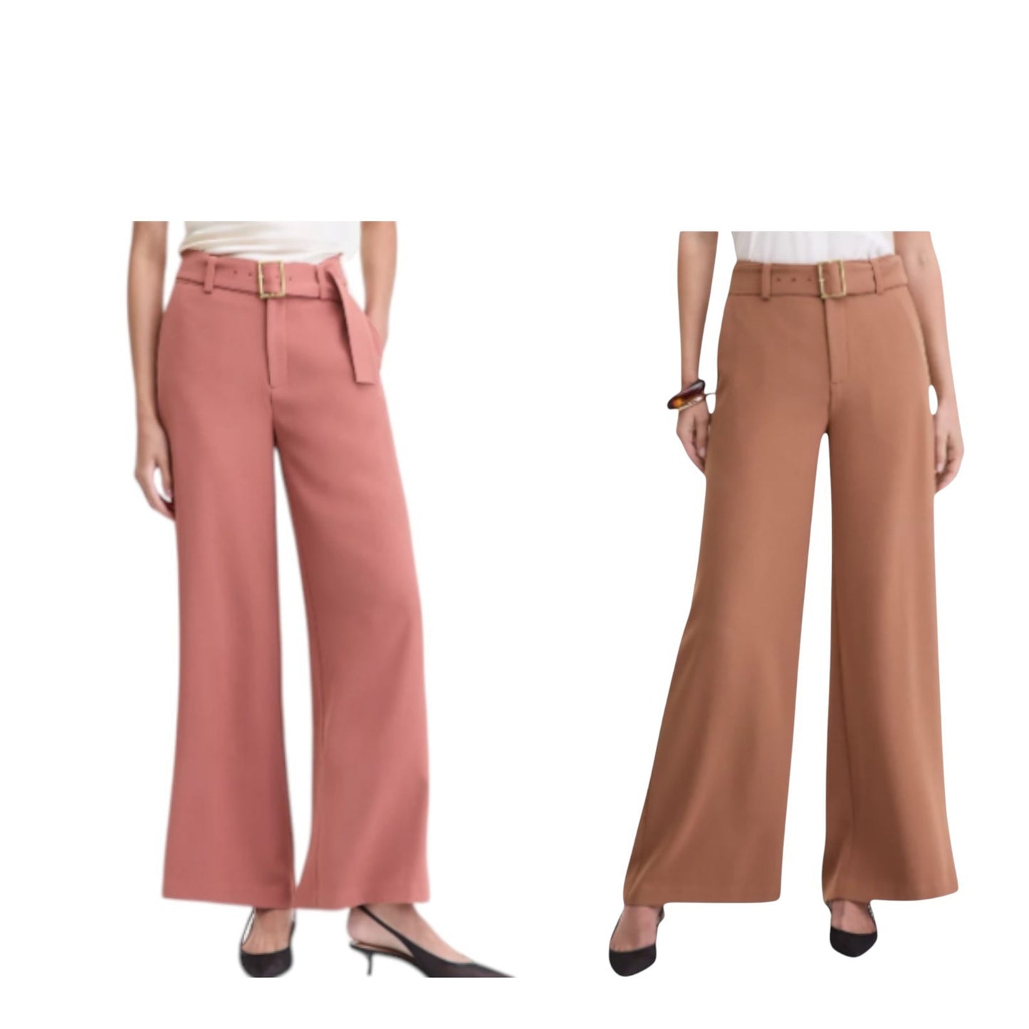 I.N.C. International Concepts Women's Belted High-Rise Wide-Leg Pants