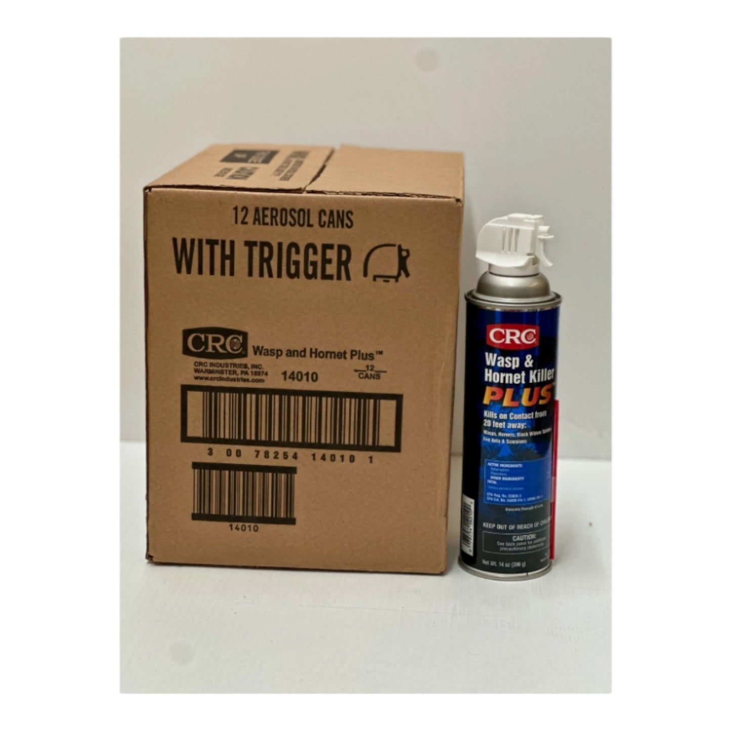 CRC 14010 Wasp Hornet Killer PLUS Insecticide 14 oz Aerosol w Trigger 1, 6 or 12