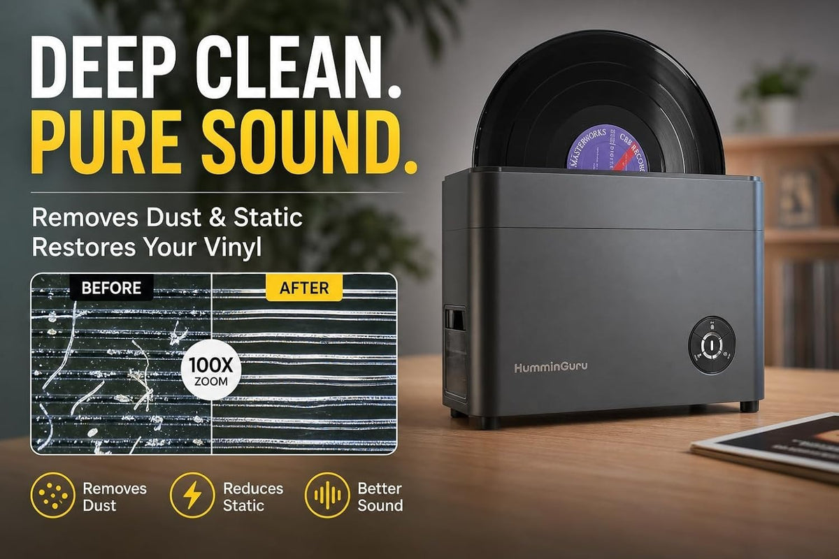 HumminGuru Ultrasonic Vinyl Record Cleaner HG01 - Brand New In Box NIB 12" LP