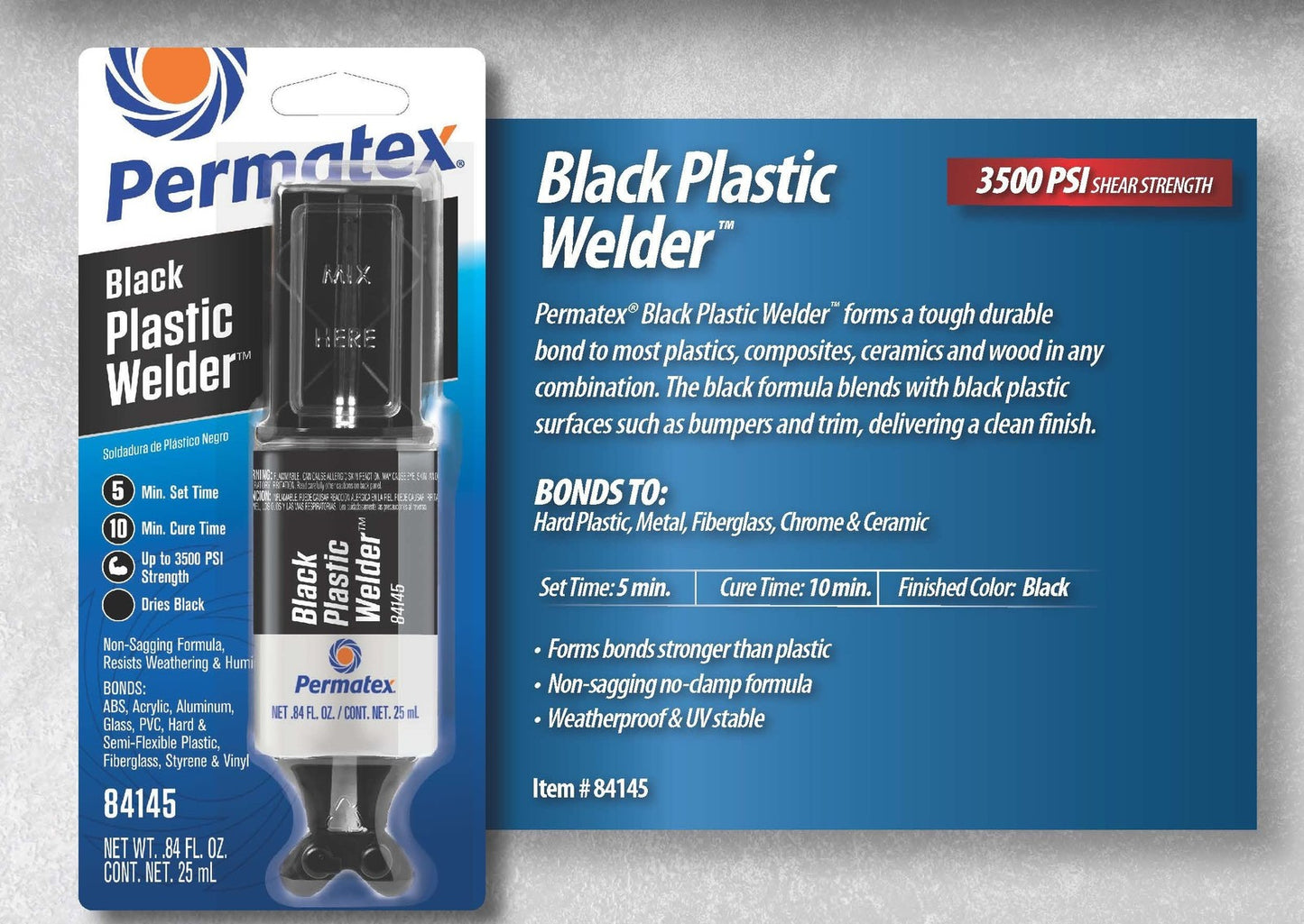 Permatex Permapoxy Black Plastic Weld