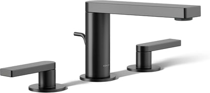 Kohler 73060-4-BL Widespread Bathroom Sink Faucet w/ Lever handles- Matte Black