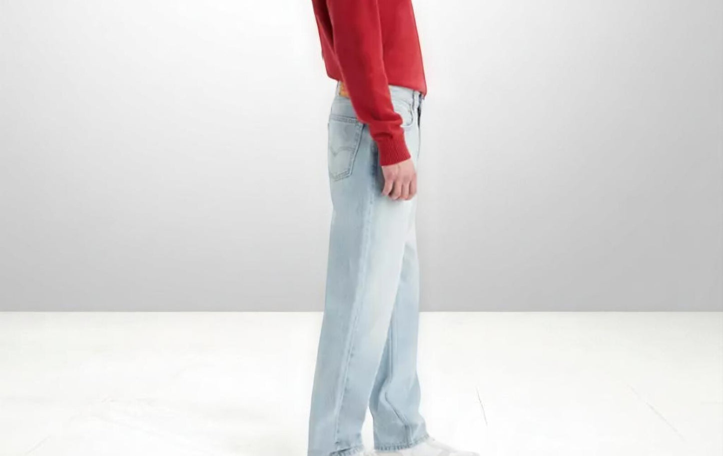 Men's Levi's 550 Relaxed Fit 100% Cotton Light Wash Blue Jeans - 005500114