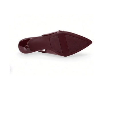 LC Lauren Conrad Daryna Women's Slingback Buckle Heels - Color = Wine
