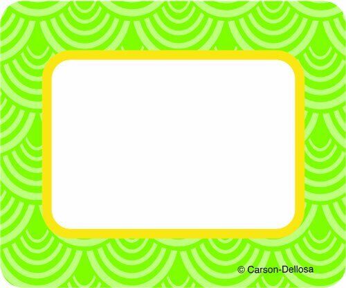 Carson Dellosa Lemon Lime Name Tags (150026)