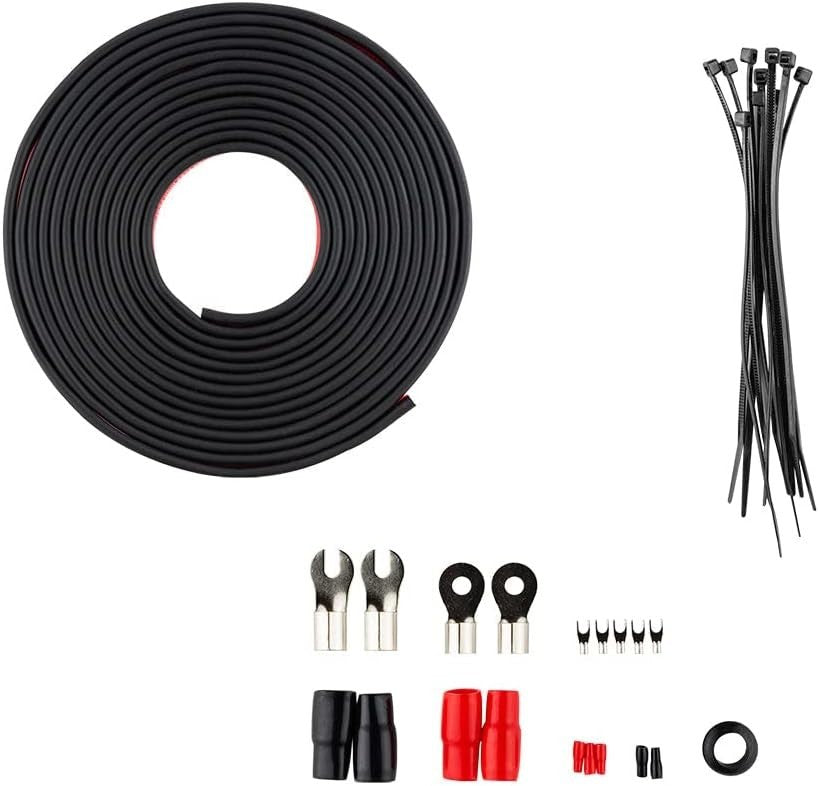DS18 OFC 0 Gauge Amp Kit Copper Wiring Installation Car Audio Install OFCKIT0