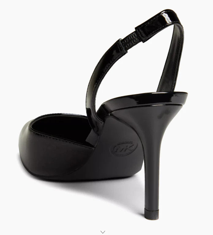 MICHAEL Michael Kors Alina Flex Slingback Pumps - Black Patent Leather