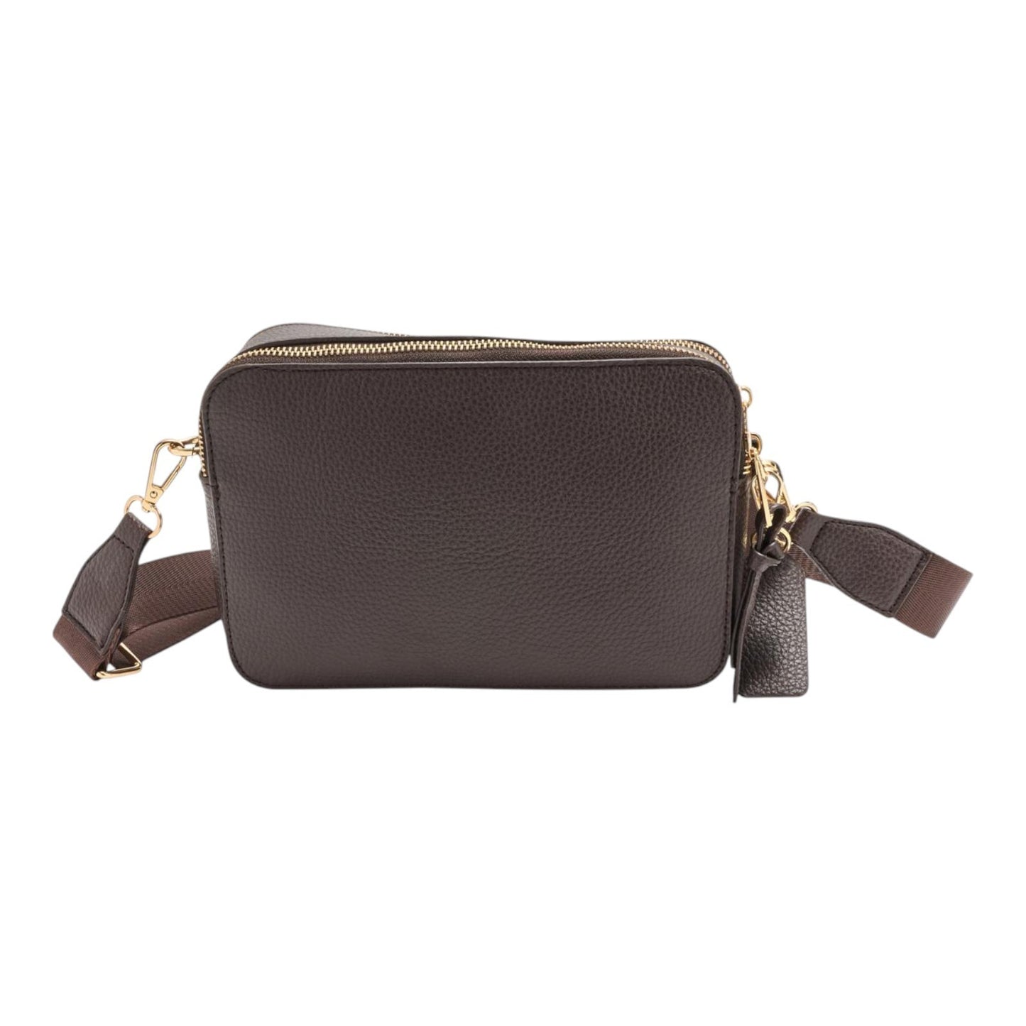London Fog Mile Camera Crossbody Bag White Faux Leather Adjustable Strap NWT