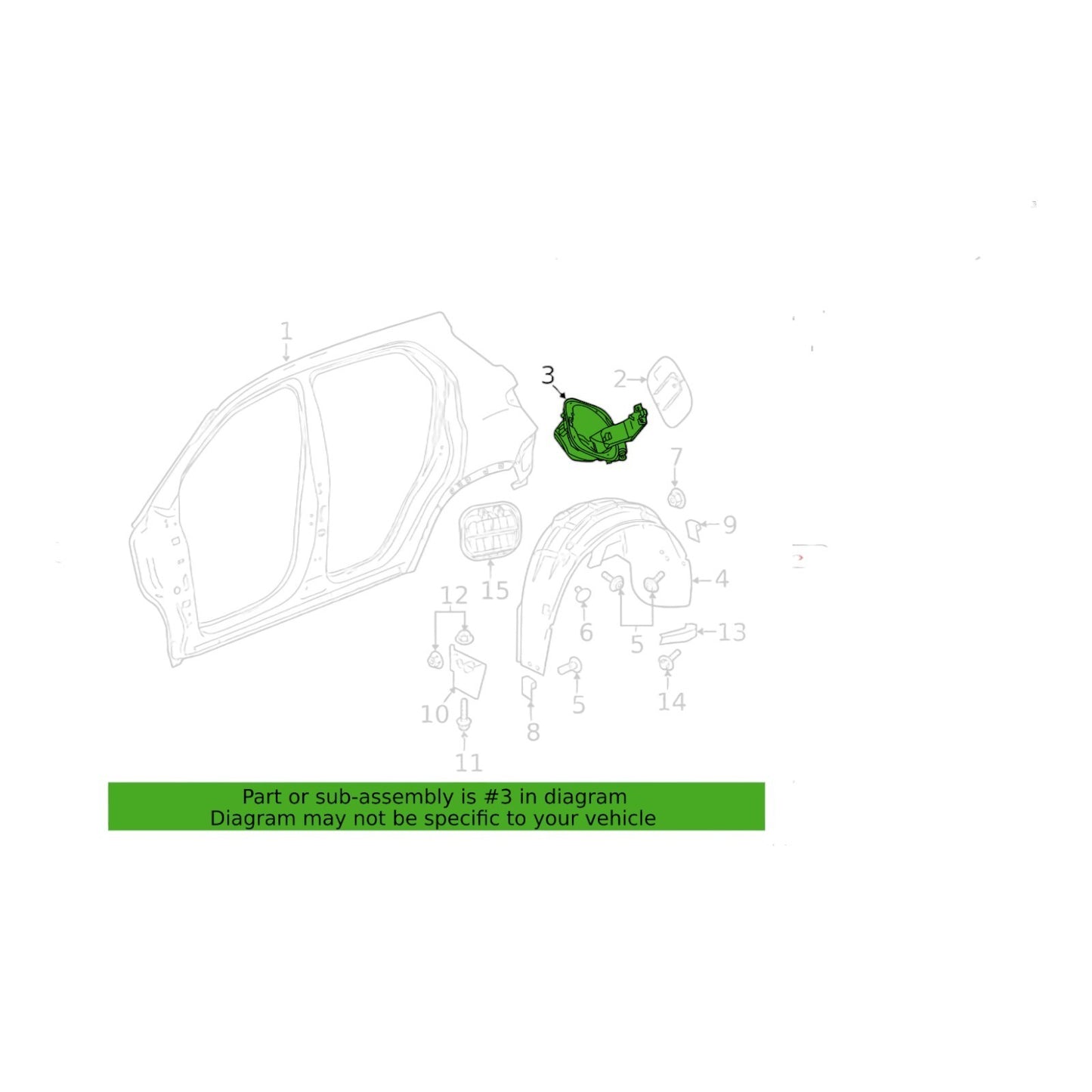 GM Genuine Parts 23488220 Fuel Filler Housing 2019 Buick Envision FUEL Pocket