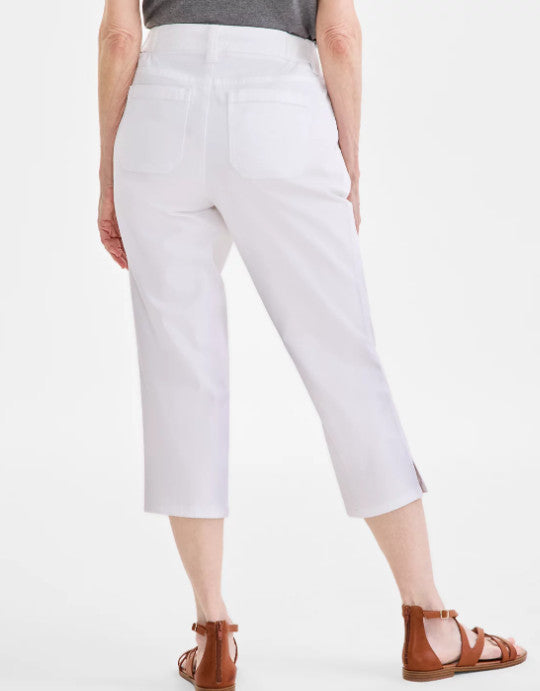 Style & Co Womens Utility Capris, Blue, Black, White, Straight, Mid rise