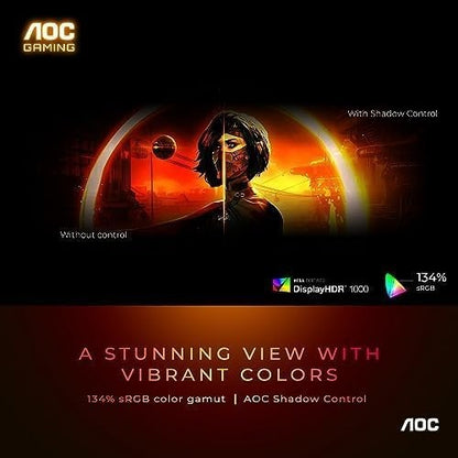 AOC Q27G3XMN 27" QHD Gaming Monitor, 2560x1440, Mini LED, 180Hz 1ms GtG,