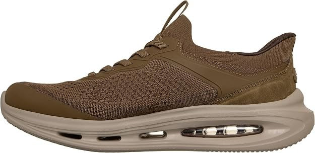 NEW MENS SKECHERS SLIP INS RELAXED FIT SLOAN ORBITAL Khaki KNIT Shoes AUTHENTIC