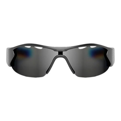 Reebok Octane Smart Audio Sunglasses, Matte Black Frame, Silver Mirror Lens