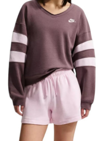 $80 Nike Sportswear Women's Club Fleece Oversized V-Neck Sweatshirt | IQ0084-503