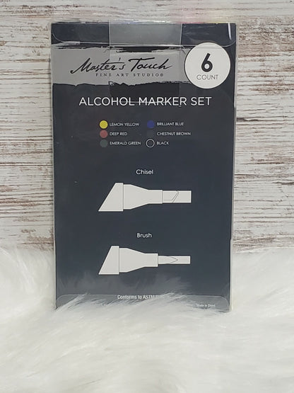 Master's Touch Alcohol 6 PC Marker Set,Various