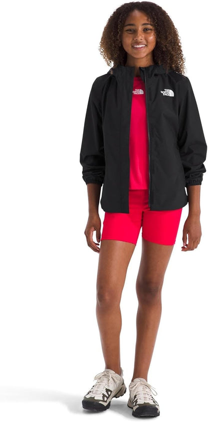 The North Face Girls Antora Rain Jacket Black Size M Waterproof Windproof Hooded