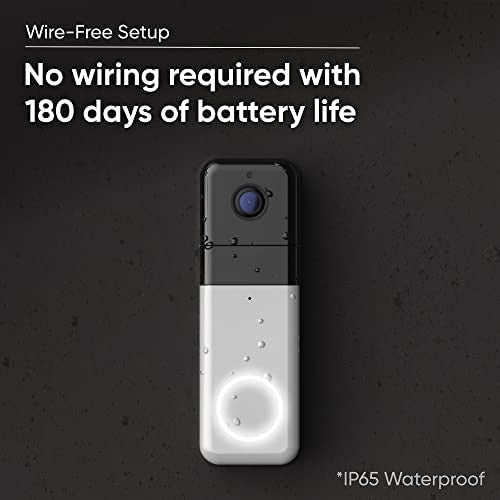 WYZE Wireless Video Doorbell Pro (Chime Included), 1440 HD Video, 1:1 Aspect Ra