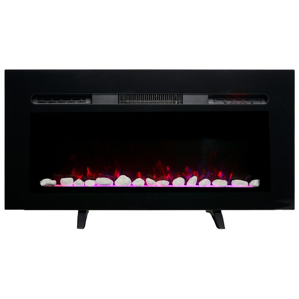 Paramount 36" Front Venting Slim Wall Mount Electric Fireplace-Black