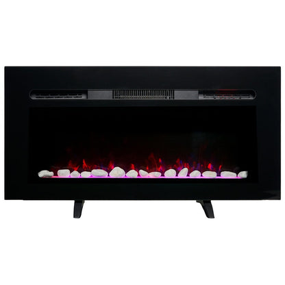 Paramount 36" Front Venting Slim Wall Mount Electric Fireplace-Black