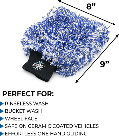 The Rag Company - The Cyclone Ultra Wash Mitts - 70/30 Gauntlet Blend Korean