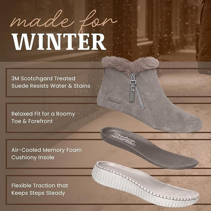 Women's Boots Skechers Relaxed Fit: Wilshire Blvd - Fresh Zip - Taupe