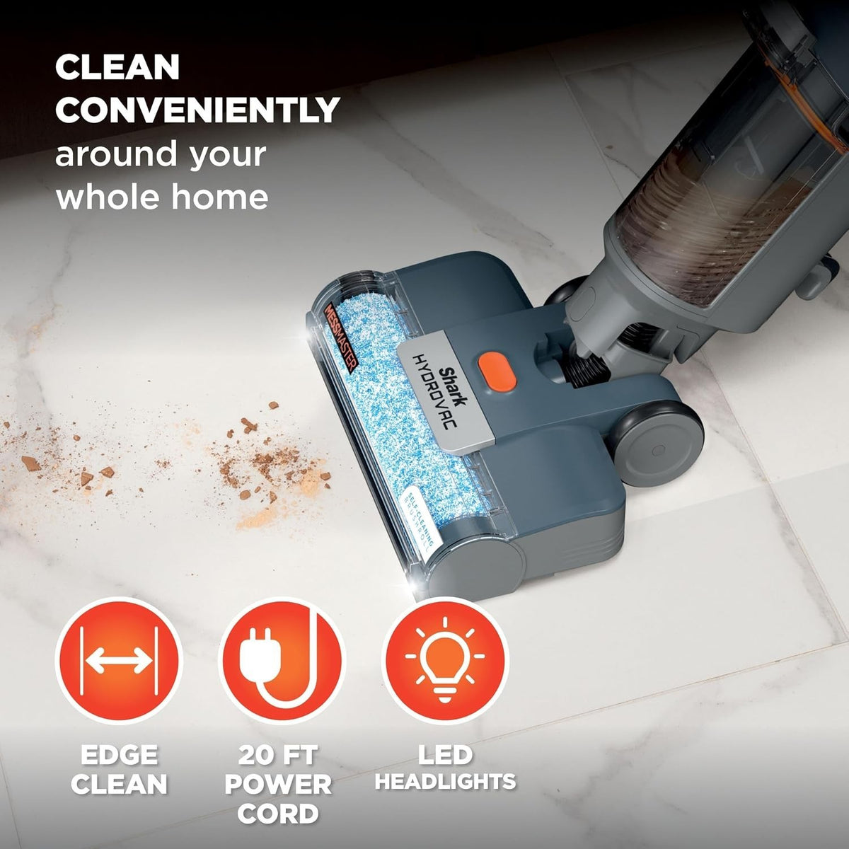 Shark HydroVac MessMaster Wet Dry Corded Vacuum Cleaner 3in1 Multi-Surface WD166