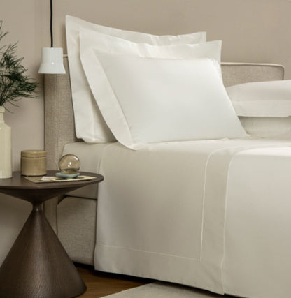 Frette Grace King Sheet Set 100% Cotton Milk Solid Color Bedroom