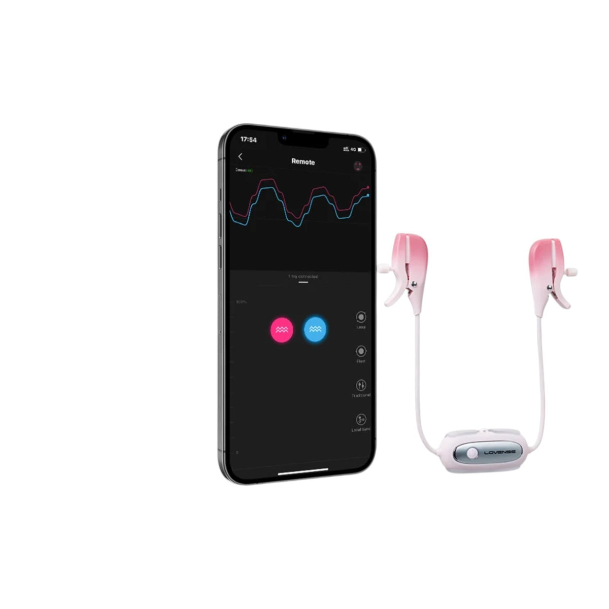 Lovense Gemini Nipple Clamps, Wireless and Re-chargable, Long Range WiFi Control